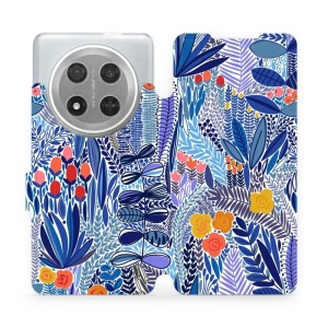Flipové pouzdro Mobiwear - Honor Magic7 Lite 5G - MP03P Modrá květena