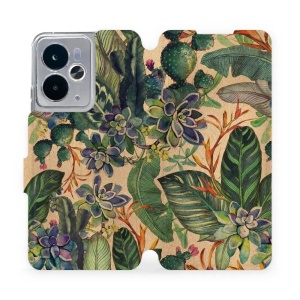 Flipové pouzdro Mobiwear - Realme 14T 5G - VP05S Sukulenty