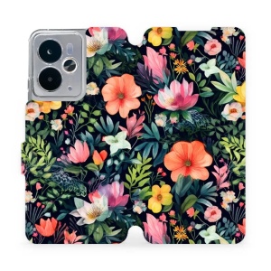 Flipové pouzdro Mobiwear - Realme 14T 5G - VP48S Pestré kvítky