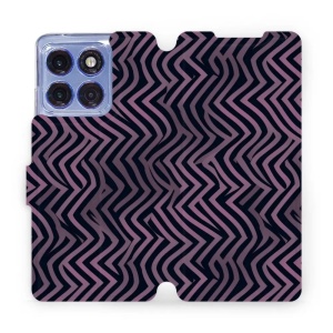 Flipové pouzdro Mobiwear - Motorola Edge 60 Pro - VA55S Fialové klikyháky