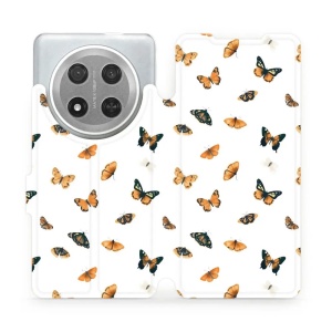 Flipové pouzdro Mobiwear - Honor Magic7 Lite 5G - VP77S Oranžoví motýlci