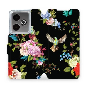 Flipové pouzdro Mobiwear - Realme GT 7 - VD09S Ptáčci a květy
