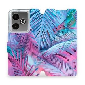 Flipové pouzdro Mobiwear - Realme GT 7T - MG10S Fialové a modré listy