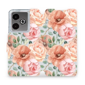 Flipové pouzdro Mobiwear - Realme GT 7T - MP02S Pastelové květy