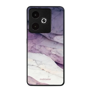 Lesklý kryt Mobiwear Glossy - Realme GT 7 - G028G - Bílý a fialový mramor