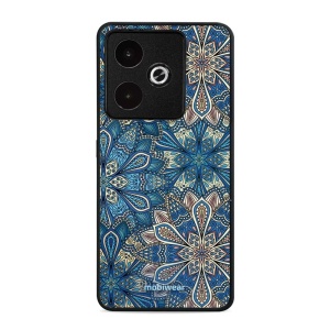 Lesklý kryt Mobiwear Glossy - Realme GT 7 - G038G - Modré mandala květy