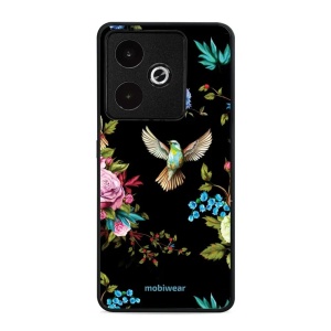 Lesklý kryt Mobiwear Glossy - Realme GT 7 - G041G - Ptáček a květy