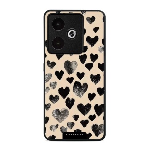 Lesklý kryt Mobiwear Glossy - Realme GT 7 - GA51G Černá srdíčka