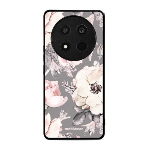 Lesklý kryt Mobiwear Glossy - Honor Magic7 Lite 5G - G034G - Květy na šedém pozadí