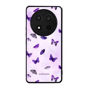 Lesklý kryt Mobiwear Glossy - Honor Magic7 Lite 5G - GP77G Fialoví motýlci