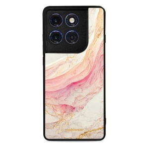 Lesklý kryt Mobiwear Glossy - Motorola Edge 60 Pro - G027G - Růžový a zlatavý mramor
