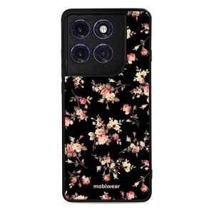 Lesklý kryt Mobiwear Glossy - Motorola Edge 60 Pro - G039G - Květy na černé