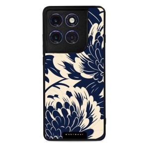 Lesklý kryt Mobiwear Glossy - Motorola Edge 60 Pro - GA40G Modré a béžové květy