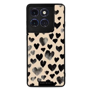 Lesklý kryt Mobiwear Glossy - Motorola Edge 60 Pro - GA51G Černá srdíčka