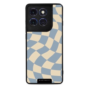 Lesklý kryt Mobiwear Glossy - Motorola Edge 60 Pro - GA59G Modrá a béžová šachovnice