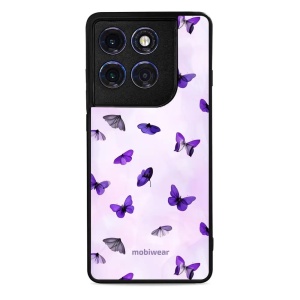 Lesklý kryt Mobiwear Glossy - Motorola Edge 60 Pro - GP77G Fialoví motýlci