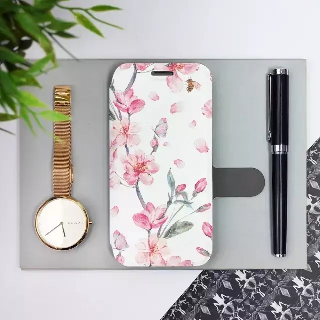 Flipové pouzdro Mobiwear - Xiaomi Poco F5 Pro - M124S Růžové květy