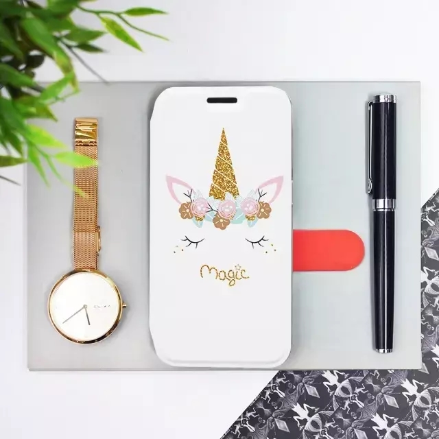 Knížkové flip pouzdro Mobiwear - Motorola Moto E13 - MH01P Jednorožec magic - VÝPRODEJ
