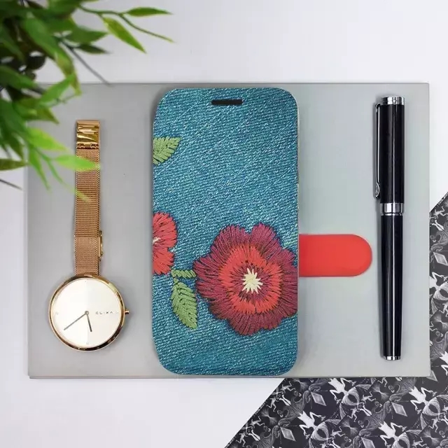 Flipové pouzdro Mobiwear - Xiaomi Redmi Note 12S - MD05P Džínové květy