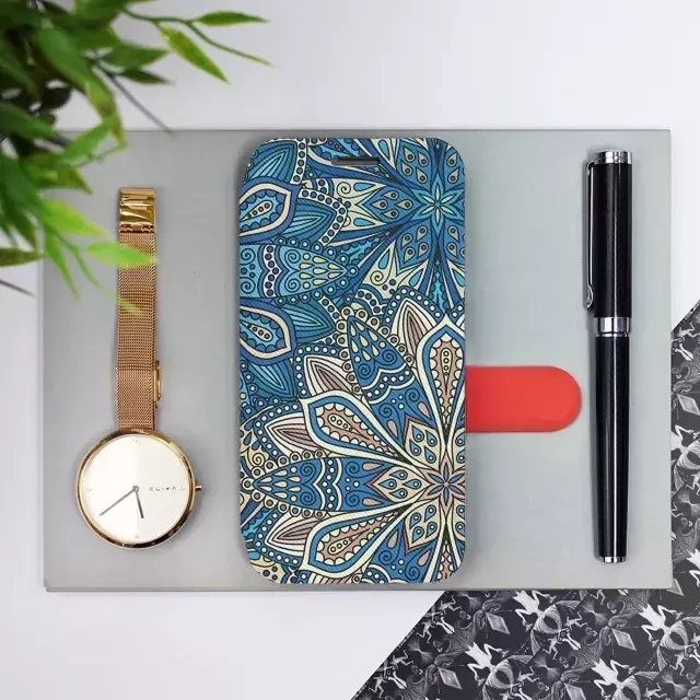 Flipové pouzdro Mobiwear - Xiaomi Redmi Note 12S - V108P Modré mandala květy