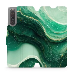 Flipové pouzdro Mobiwear - Sony Xperia 10 V - VP38S Zelený mramor