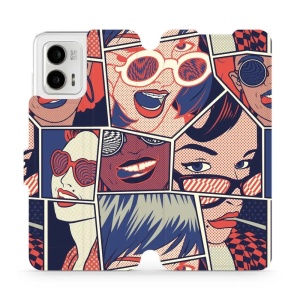 Flipové pouzdro Mobiwear - Motorola Moto G73 5G - VP18P Komiks