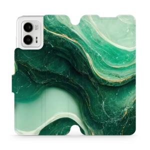 Flipové pouzdro Mobiwear - Motorola Moto G73 5G - VP38S Zelený mramor
