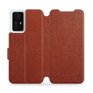 Flipové pouzdro Mobiwear - Xiaomi Redmi Note 12S - Hnědé a šedé