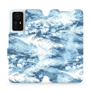 Flipové pouzdro Mobiwear - Xiaomi Redmi Note 12S - M058S Světle modrá horizontální pírka