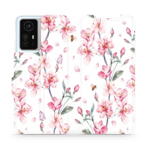 Flipové pouzdro Mobiwear - Xiaomi Redmi Note 12S - M124S Růžové květy