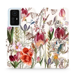 Flipové pouzdro Mobiwear - Xiaomi Redmi Note 12S - MP01S Rozkvetlá louka