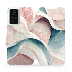 Flipové pouzdro Mobiwear - Xiaomi Redmi Note 12S - VP33S Růžový a zelenkavý mramor