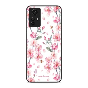 Lesklý kryt Mobiwear Glossy - Xiaomi Redmi Note 12S - G033G - Růžové květy
