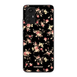 Lesklý kryt Mobiwear Glossy - Xiaomi Redmi Note 12S - G039G - Květy na černé