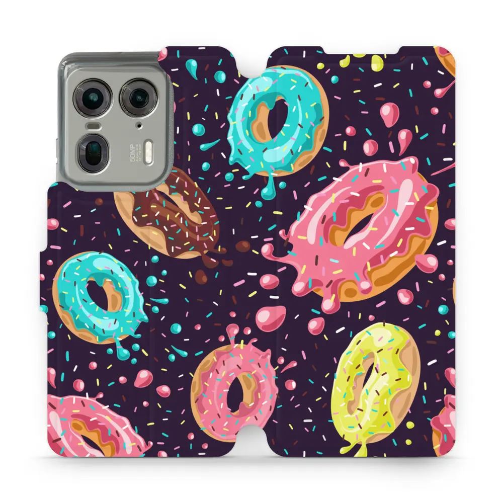 Flipové pouzdro Mobiwear - Motorola Edge 50 Ultra - VP19S Donutky