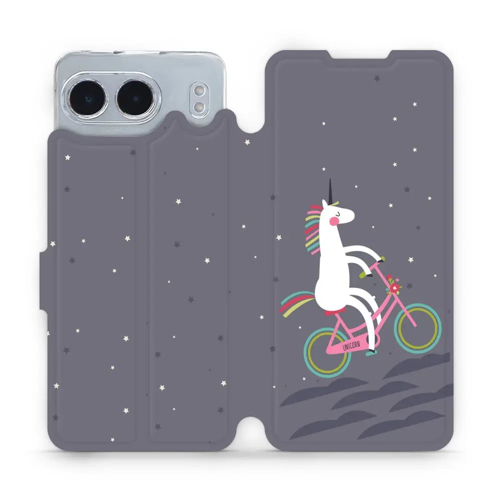 Flipové pouzdro Mobiwear - OnePlus Nord 4 5G - V024P Jednorožec na kole