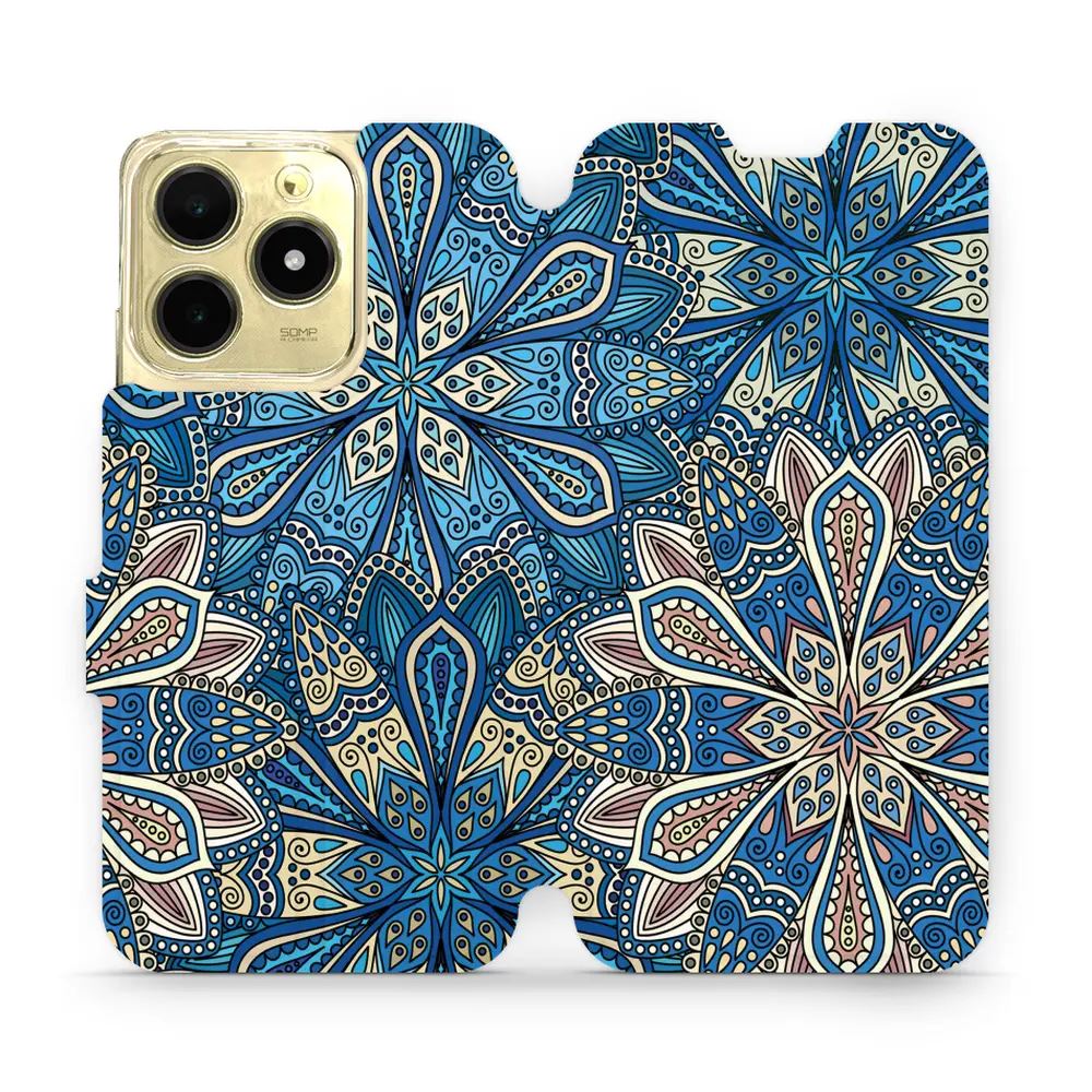 Flipové pouzdro Mobiwear - Realme C61 - V108P Modré mandala květy