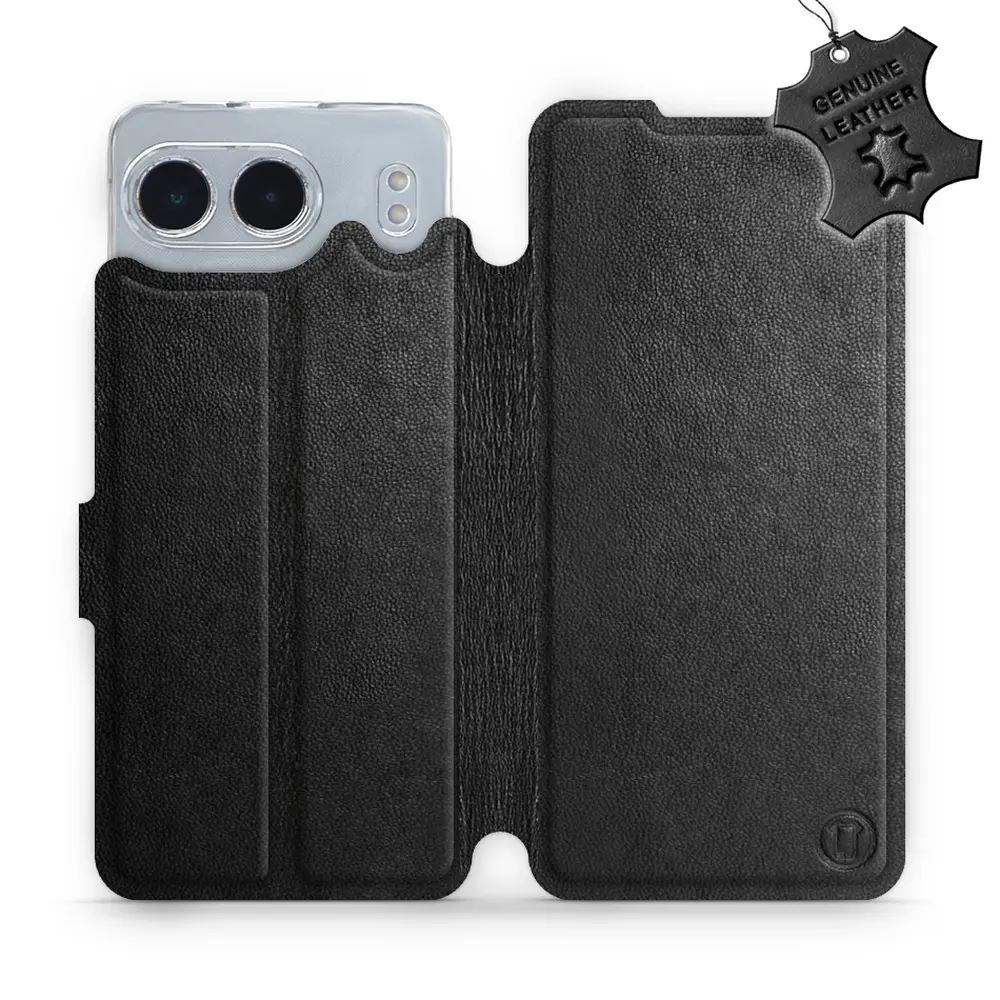 Kožené flip pouzdro Mobiwear - OnePlus Nord 4 5G - Černé