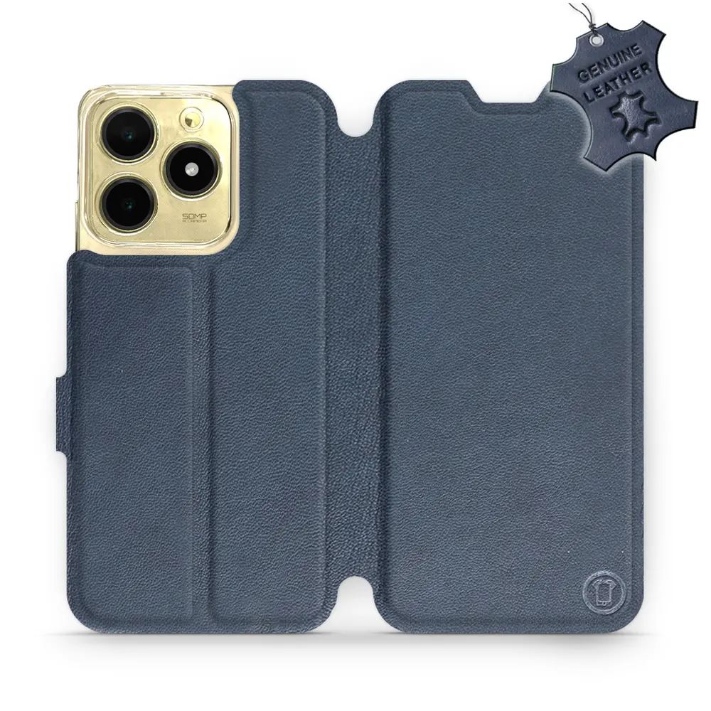 Kožené flip pouzdro Mobiwear - Realme C61 - Modré
