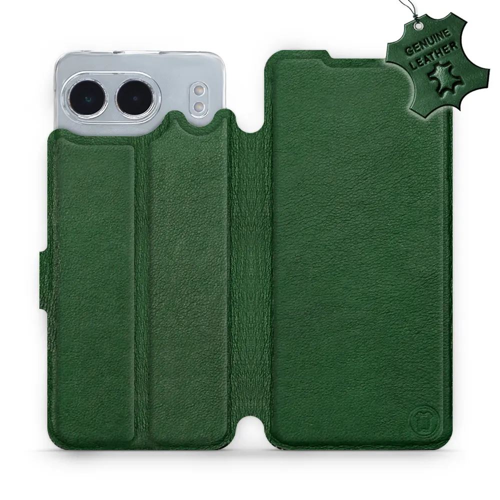 Kožené flip pouzdro Mobiwear - OnePlus Nord 4 5G - Zelené