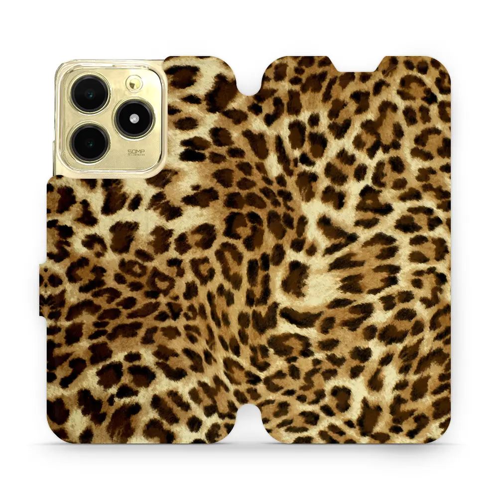 Flipové pouzdro Mobiwear - Realme C61 - VA33P Leopardí vzor