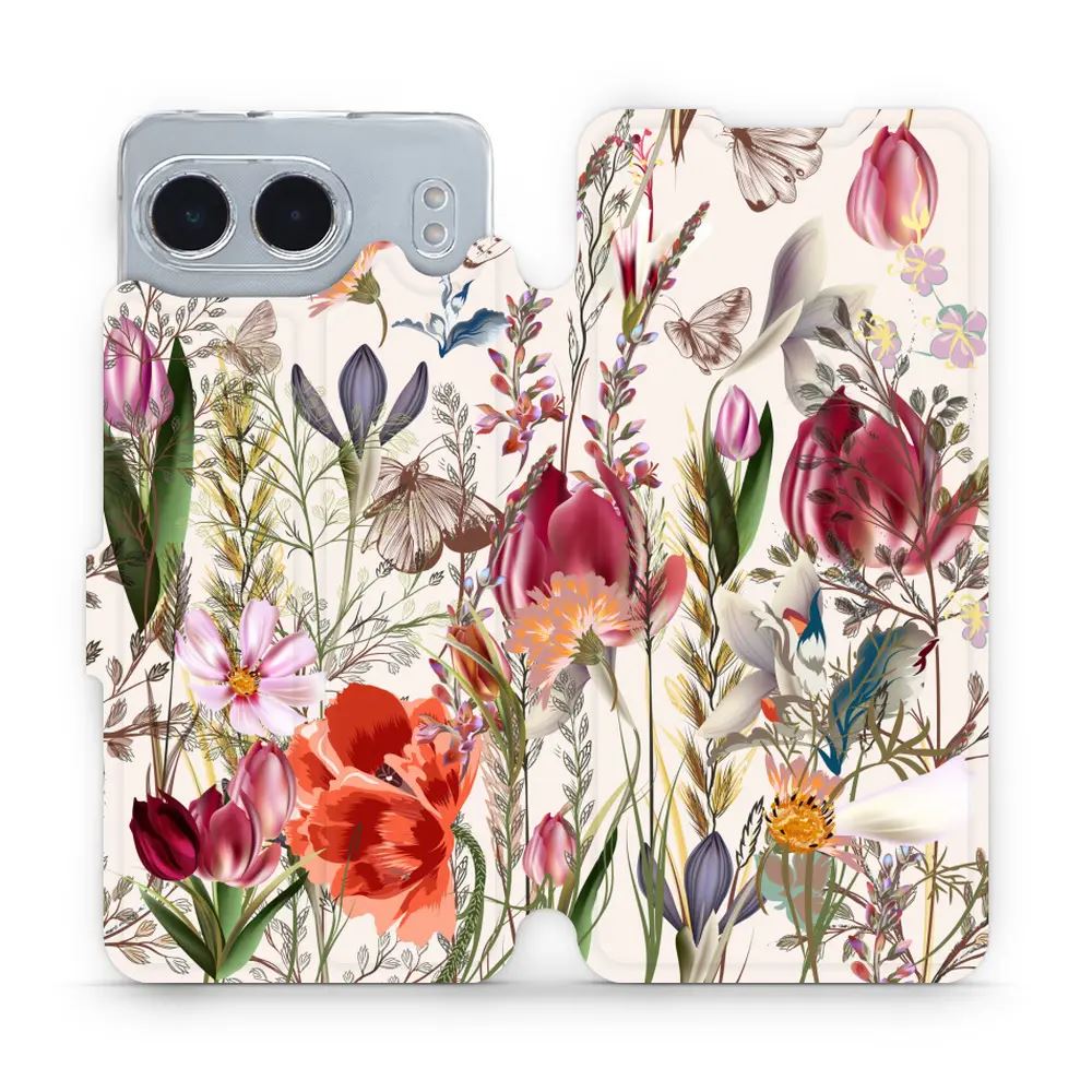 Flipové pouzdro Mobiwear - OnePlus Nord 4 5G - MP01S Rozkvetlá louka