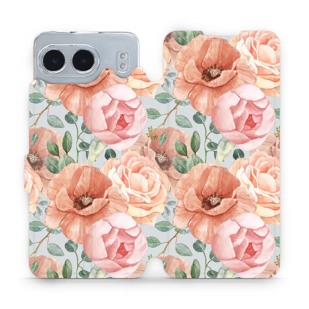 Flipové pouzdro Mobiwear - OnePlus Nord 4 5G - MP02S Pastelové květy