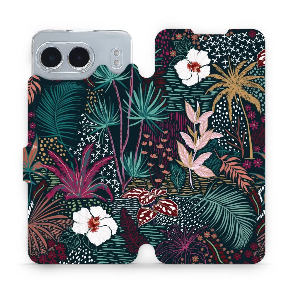 Flipové pouzdro Mobiwear - OnePlus Nord 4 5G - VP13S Temná flóra
