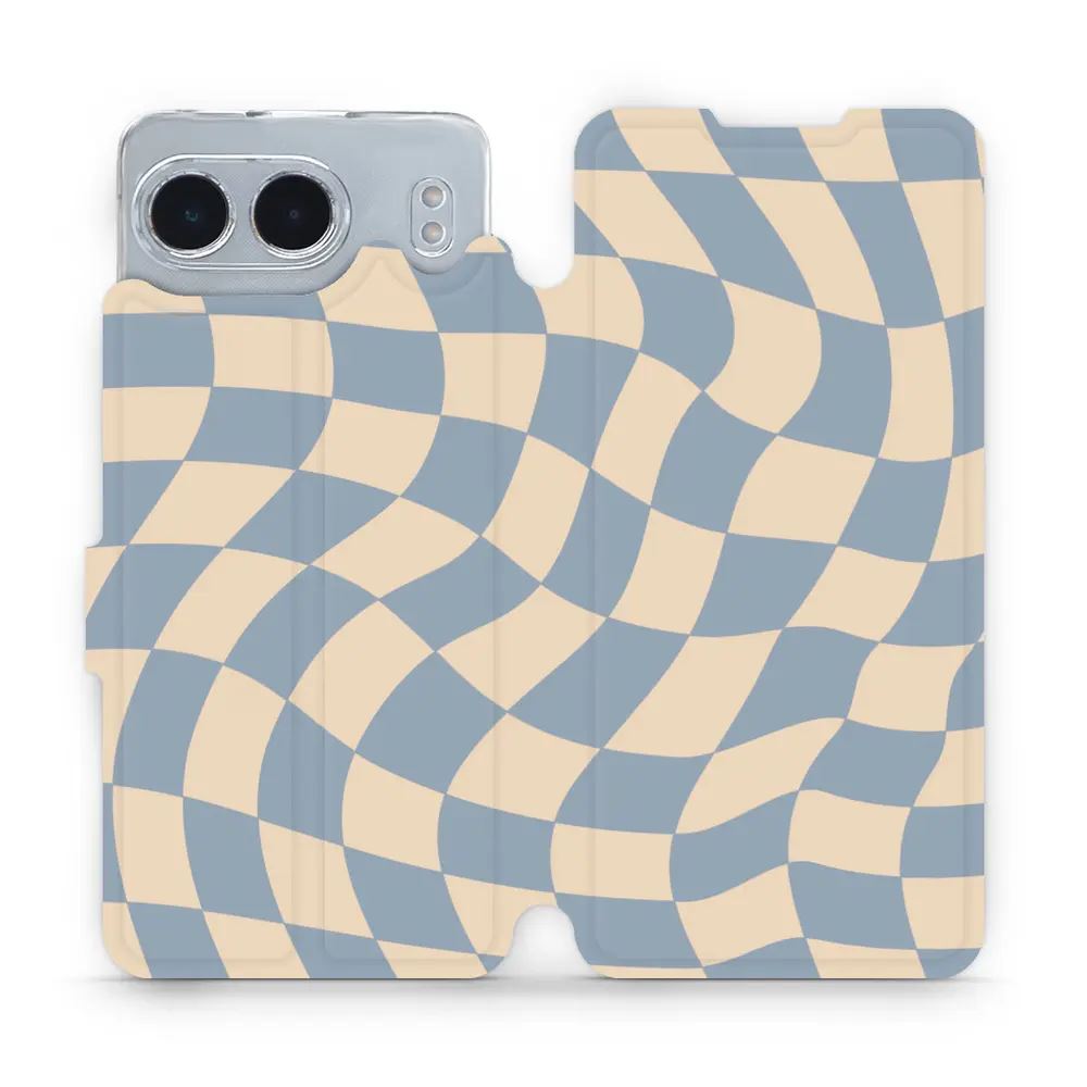 Flipové pouzdro Mobiwear - OnePlus Nord 4 5G - VA59S Modrá a béžová šachovnice