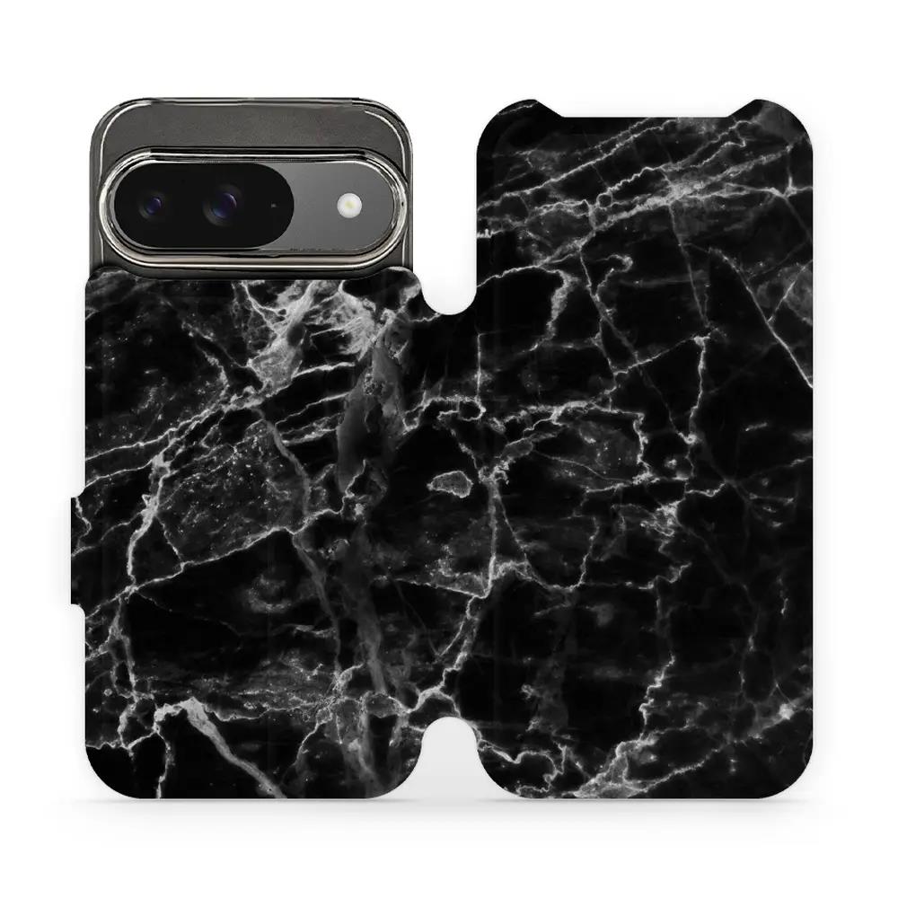 Flipové pouzdro Mobiwear - Google Pixel 9 - V056P Černý mramor