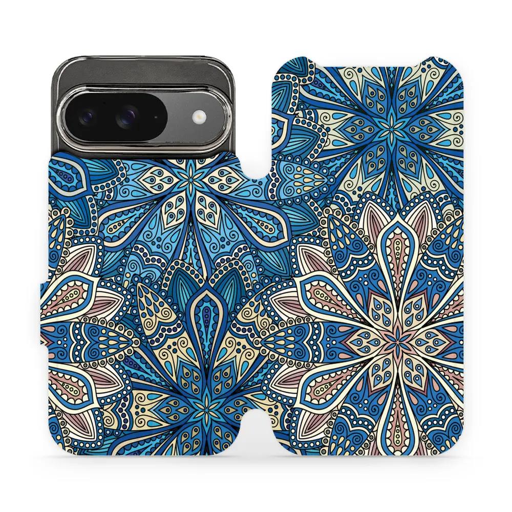 Flipové pouzdro Mobiwear - Google Pixel 9 - V108P Modré mandala květy