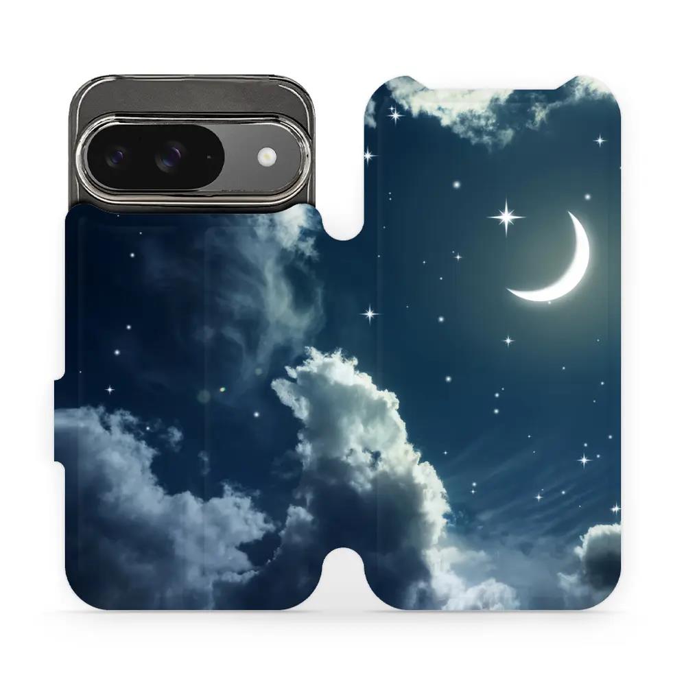 Flipové pouzdro Mobiwear - Google Pixel 9 - V145P Noční obloha s měsícem
