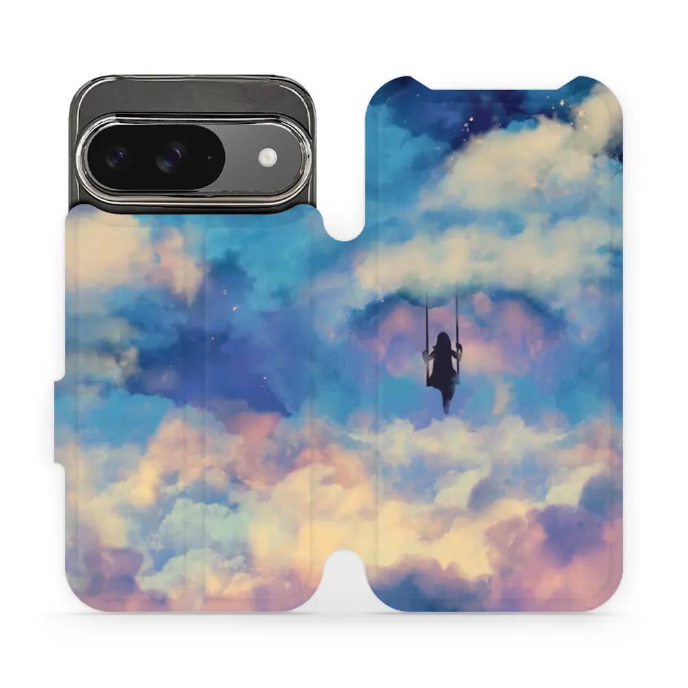 Flipové pouzdro Mobiwear - Google Pixel 9 - MR09S Dívka na houpačce v oblacích
