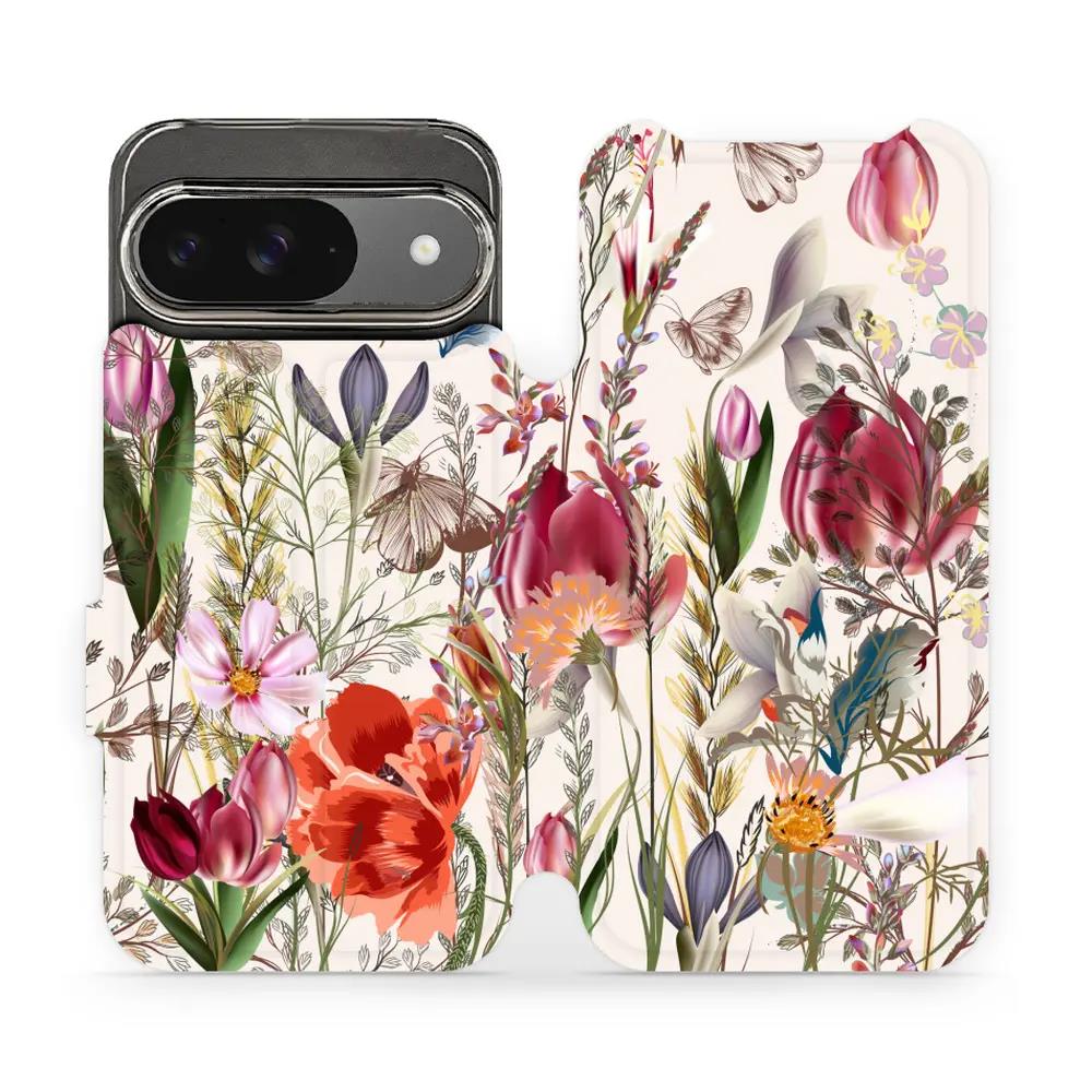 Flipové pouzdro Mobiwear - Google Pixel 9 - MP01S Rozkvetlá louka